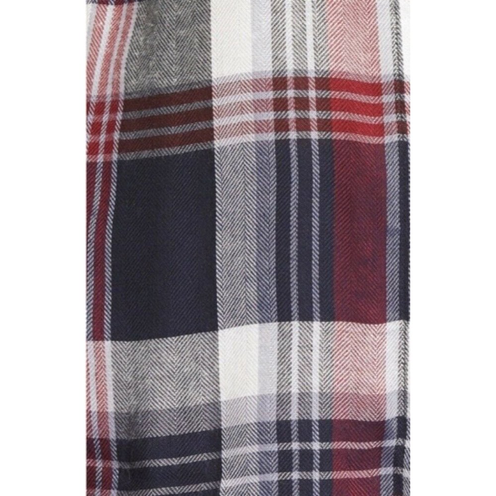 Sam Edelman Womens Riley Button Front Shirt Multicolor Plaid Lace Split Back XS - Picture 9 of 11